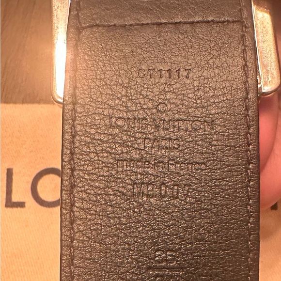 Authentic Louis Vuitton Monogram Belt w/Black Trim Size 85/34 - Picture 8 of 10